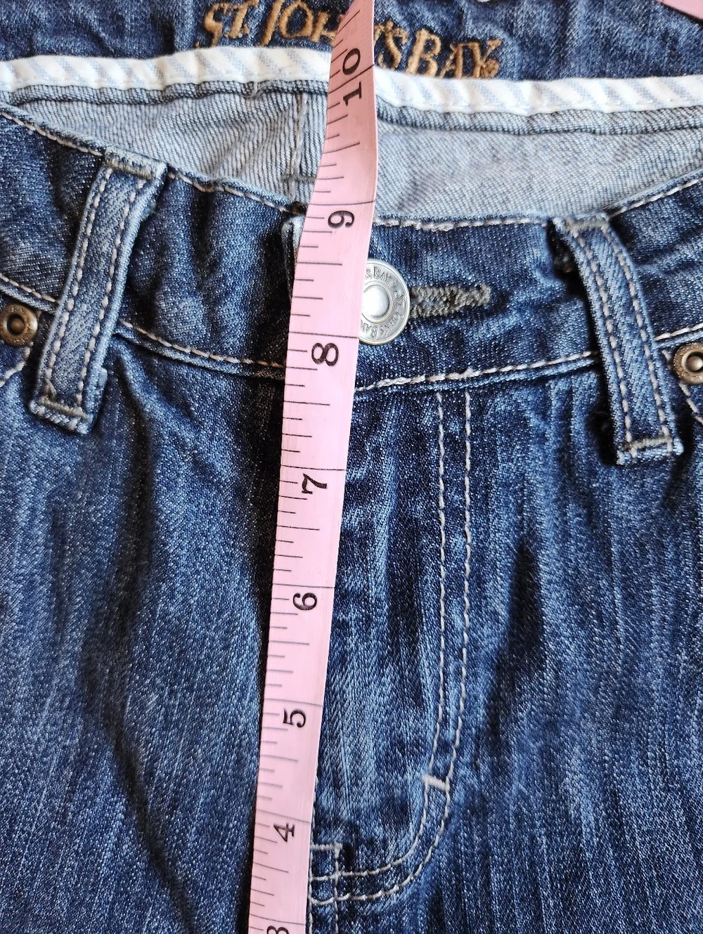 Lot of 2 St. John’s Bay Bootcut Jeans Size 6 Short Blue Denim Medium Wash